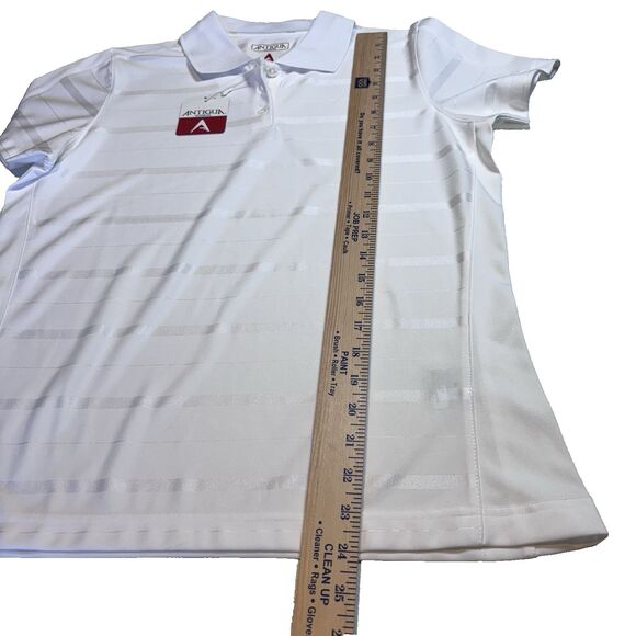 Antigua Golf Polo Womens Striped Desert Dry Short Sleeve Size M NWT - Picture 5 of 13